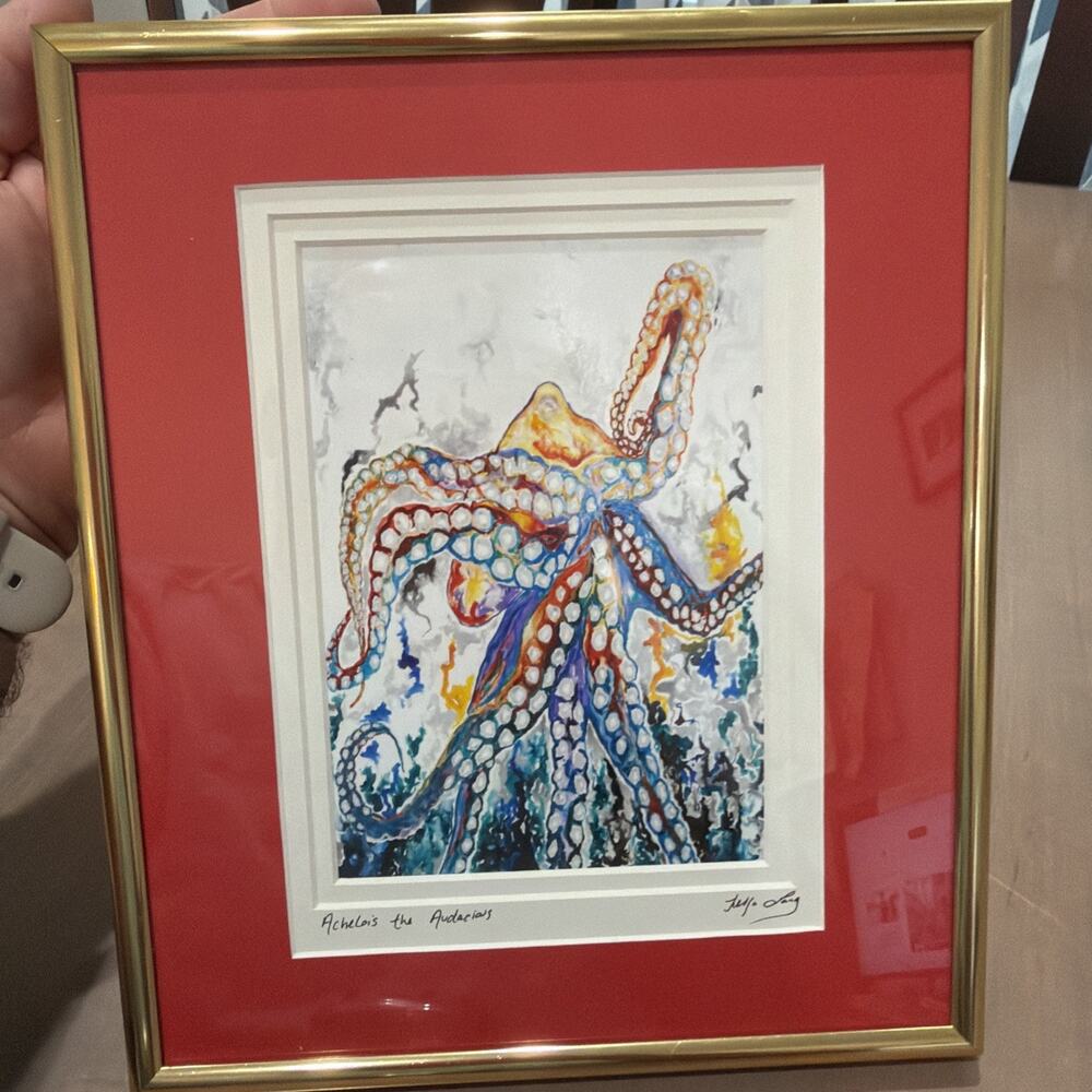 Achelois the Audacious Tessa Lang Print Signed Framed